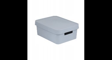 Curver Infinity - Opbergbox met deksel - Opberger - Kunststof - 11L - Grijs
