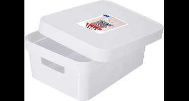 Curver Infinity - Opbergbox met deksel - Opberger - Kunststof - 11L - Wit