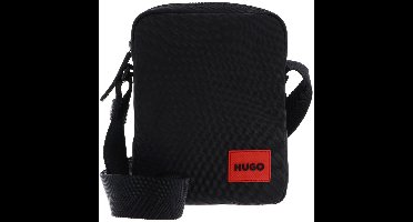 HUGO schoudertas Ethon 3.0 NS Zip Reporter Bag Black zwart
