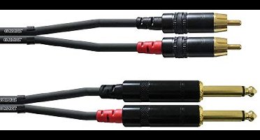 Cordial Cinch-jackkabel 0,3 m Rean stekker CFU 0.3 PC - Audio kabel