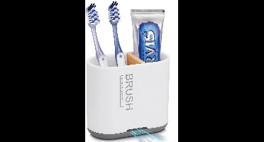 Boraboi® Tandenborstelhouder voor Badkamer met Afneembare Vakken en Afvoergat voor Georganiseerde Opbergruimte