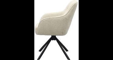 Eetkamerstoel Avola draaibaar - Zand - eetkamerstoelen set van 2