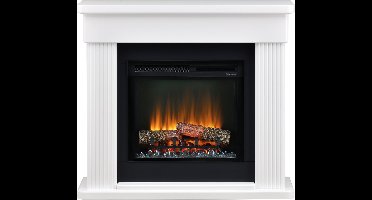 Dimplex Portland 23 Sfeerhaard Elektrisch - Elektrische haard met schouw - 1400 watt verwarming - Optiflame LED Vlameffect - Ventilatorkachel & thermostaat - Openhaard bedienbaar via afstandsbediening