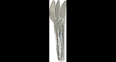 Herbruikbare Plastic Messen – Transparant – PS Materiaal – 100 stuks – 18 cm - Stevig & Lichtgewicht – Geschikt voor Warm & Koud