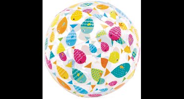 Opblaasbare strandbal vrolijke visjes 51 cm INTEX 59040