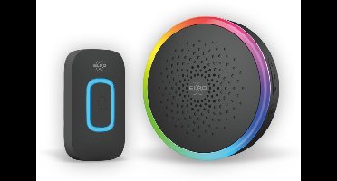 ELRO DB5000 Draadloze Deurbel Set – Multi Colour LED – Ontvanger op batterij – 300M Bereik – IP44 Waterdicht – 61 Melodieën