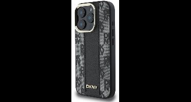DKNY iPhone 16 Pro Backcover hoesje Magsafe - Checkered Pattern - Zwart