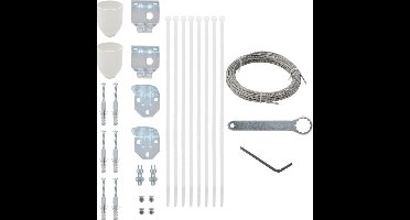 vidaXL - Balkonscherm - accessoireset - 29-delig