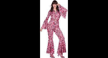 Wilbers & Wilbers - ABBA Kostuum - Roze Dancing Queen Lola - Vrouw - Roze - Maat 38 - Carnavalskleding - Verkleedkleding