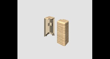 EGGER buitenhoekelement voor 6 cm plinten KUBUS Eiken licht