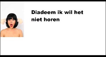 Diadeem IK HOOR JE NIET - Carnaval thema feest festival evenement fun grappig