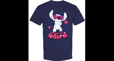 Disney - Lilo & Stitch Embrace The Weird Heren T-shirt - XL - Donkerblauw