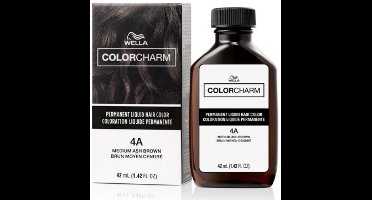 Wella Color Charm Liquid Haircolour - 4A Medium Ash Brown - Wella Haarkleuring - Haarverf - Bruin haar - Asbruin