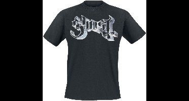Ghost Oxidized Silver Logo Heren T-shirt - zwart - 4XL