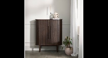 Opbergkast Meta eikenhout 118 cm - Espresso