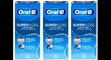 Oral-B Superfloss - 3 x 50 stuks - Flosdraad - Voordeelverpakking
