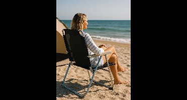 HEM Campingstoel – 5 Standen Verstelbaar – Opvouwbaar – Lichtgewicht Aluminium 4 KG– Ademend Textileen – Comfortabele Klapstoel voor Camping, Strand en Sail