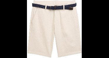 Tom Tailor Stretch slim chino shorts met riem