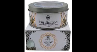 Green Tree Zuiveringsset: Witte Salie Edelsteenkaars & Seleniet Edelsteenwierook