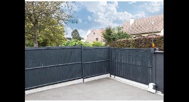 Privacyscherm lamellenset - NATURE - Voor rigide schuttingpaneel - 4/5 privacy - 1,225 x 2,50 m - Antraciet