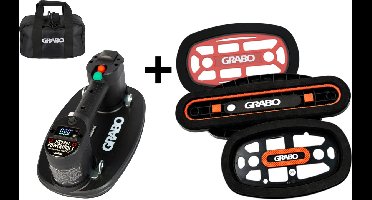 GRABO Pro in Tas + 3x GRABO Seals - Slender Seal, Rock Seal & Brace Seal - Elektrische draagbare vacuümzuiger - Handgereedschap - Hefvermogen 120 kg