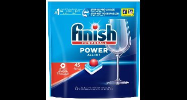 Finish Power All in 1 Regular Vaatwastabletten - 45 Stuks