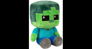 Zombie Zittend Minecraft Pluche Knuffel 24 cm - A Minecraft Movie Plush - Speelgoed Film Knuffels voor Kinderen Jongens Meisjes - Steve Creeper Enderman Skeleton Zombie