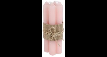 Gifts Amsterdam - Decoratieve tafelkaarsen – stijlvolle kaarsen voor elke gelegenheid - Lichtroze / 2 x 2 x 16cm