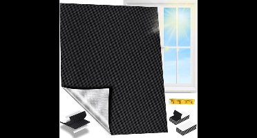 "Verduisteringsdoek met klittenband - 150 x 200 cm - Verduisterend - Zonwerend - warmte/licht werend doek - Verduisteringsgordijn voor ramen - UV gordijn - Schaduwdoek voor raam - Zonnescherm dakraam - Zonwering Raam "