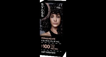 SYOSS Permanent Coloration 2-1 - Haarverf - Permanente Haarkleuring - Zwart Bruin – Grijsdekking – Vermindert Haarbreuk - 1 Stuk