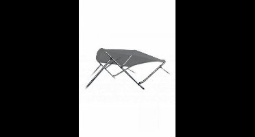 BREG Biminitop basic | RVS 3-boogs | Breedte 170 <> 182 cm - Hoogte 117 cm - Antraciet doek