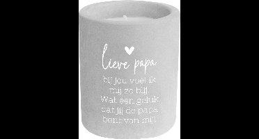 Kaarsje Papa - 6,5x6,5x8 cm - Cement