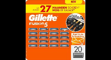 Gillette Fusion5 - Scheermesjes - Voordeelverpakking 20 stuks - Brievenbuspakket - Nieuwe Formule