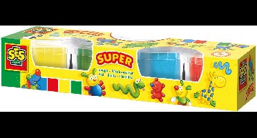 SES Creative - Super Klei - Basiskleuren (4x90g) - Vegan en Glutenvrij - Herbruikbaar - Uitwasbaar - Vanaf 2 jaar