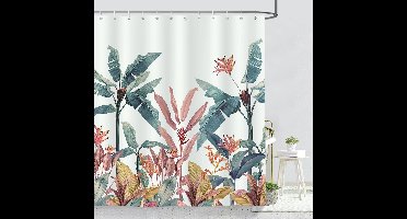 Boraboi® Waterdicht Douchegordijn met Tropische Bladeren voor Stijlvolle Badkamerdecoratie