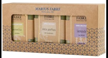 Marius Fabré -Cadeauset van 3 Savonnettes - Verbena -Olijf - Lavendel - 3 x 150 gr.