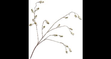 Silk-ka Kunstbloem-Zijden Bloem-Kunsttak Bessentak Creme 102 cm