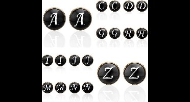 Manchetknopen - Letters Initialen Letter Z Koper Zwart