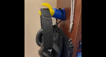 Creatieve 3D-geprinte muurhaak Blauw zonder boren Multifunctionele opberghaak voor het ophangen van hoofdtelefoons, rugzakken, woondecoratie