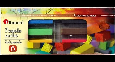 Droge pastelkrijtjes voor kinderen 6 kleuren