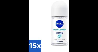 NIVEA - Deodorant Roller - Frisse Comfort - Antibacterieel - 50 ml - Bulkverpakking - 15 stuks
