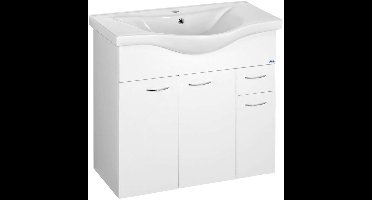 Aqualine Keramia Fresh - Wastafelmeubel 75x74x35 cm, wit 50082A