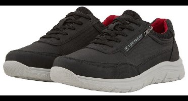 Tom Tailor - Sportschoenen van gestructureerd kunstleer - Maat 41 - black