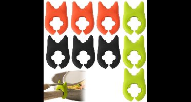 Boraboi® Kooklepelhouder Set van 9 Stuks - Siliconen Lepel- en Spatelhouder voor Keukenorganisatie