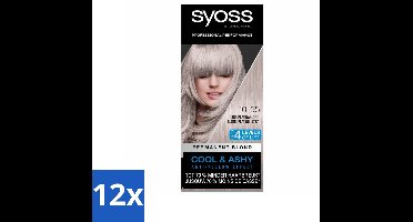 SYOSS - Color Blond Cool Blonds 10-55 - Haarverf - Kleurbescherming - Stralende Koele Tint - Voordeelverpakking - 12 stuks