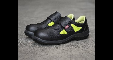 Werkschoenen Miss MTS Angela – Maat 41 – Damesveiligheidsschoenen met klittenband, zwart/geel, metaalvrij S1P