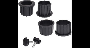 6 stuks vervangende onderdelen Geschikt Voor parasols - M8-accessoires Geschikt Voor parasolstandaards - Umbrella Replacement Parts - Geschikt Voor terrastafel - balkon - Parasolvoet met geperforeerde ring - Verloopinzetstukken voor parasolstandaard