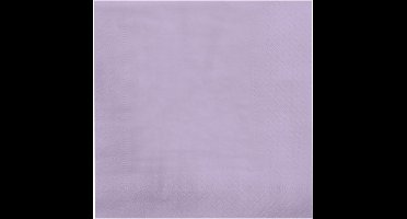 Servetten - papier - pastel paars, 16,5x16,5cm - Feestjecreatief