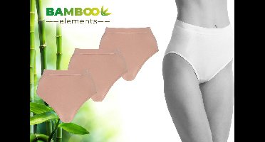Bamboo - Naadloos Ondergoed Dames - Bamboe - 3 Stuks - High Waist Slips - Nude - Corrigerend Dames Ondergoed - Lingerie - Onderbroeken Dames - Dames Slips - Ondergoed Dames