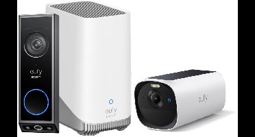 eufy Security Video Doorbell E340 + HomeBase 3 + eufycam E40 - Bundelvoordeel